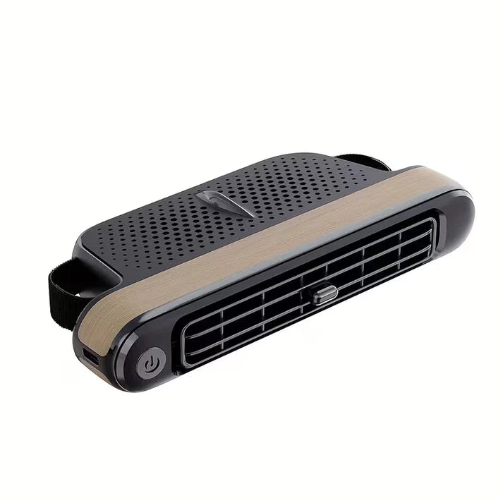 Car Seat Portable Cooling Fan Adjustable Wind Speed Built-In Dual Turbo Fans