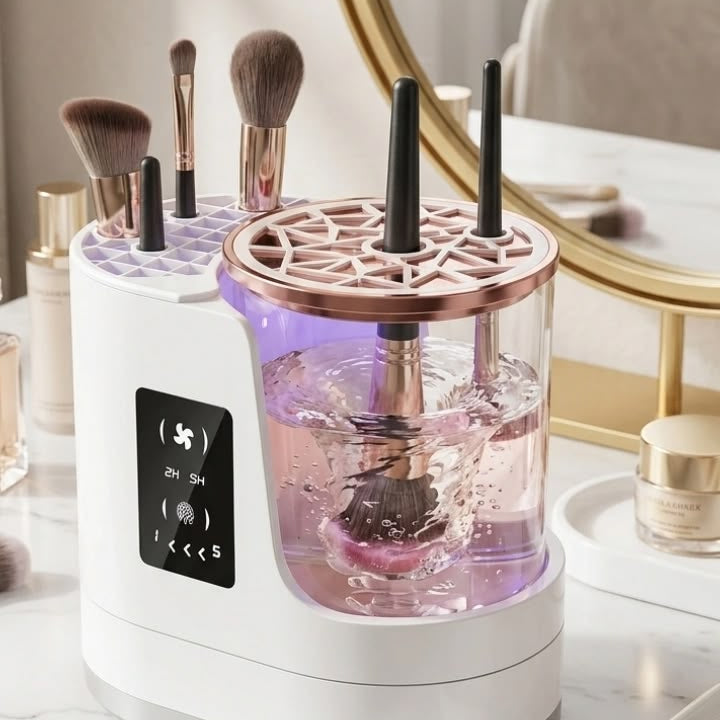 3-in-1 Electric Makeup Brush Cleaner & Dryer | Clean, Wash & Dry in Minutes