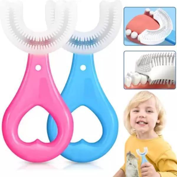 U-Shaped Toothbrush for Kids 2-12 Years