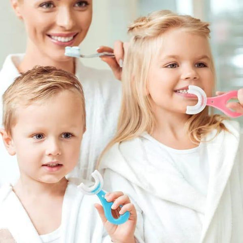 U-Shaped Toothbrush for Kids 2-12 Years