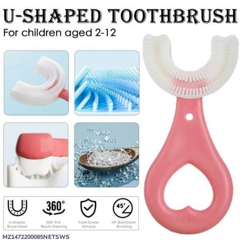 U-Shaped Toothbrush for Kids 2-12 Years